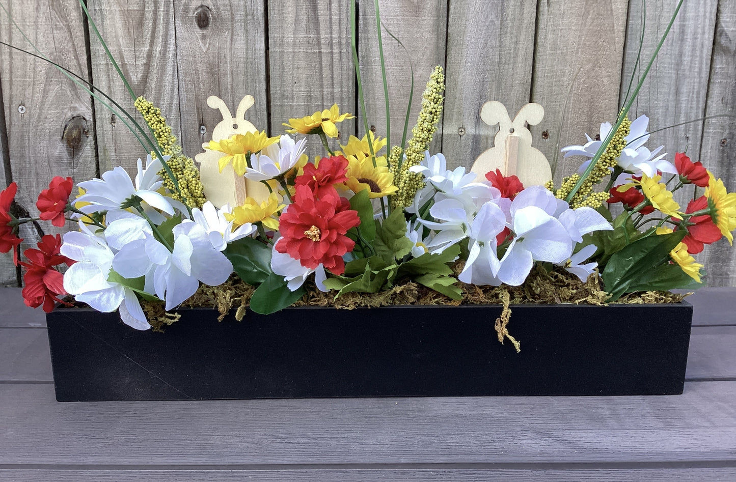 AGD Spring Decor - Welcome Summer Lady Bug Floral Display Centerpiece