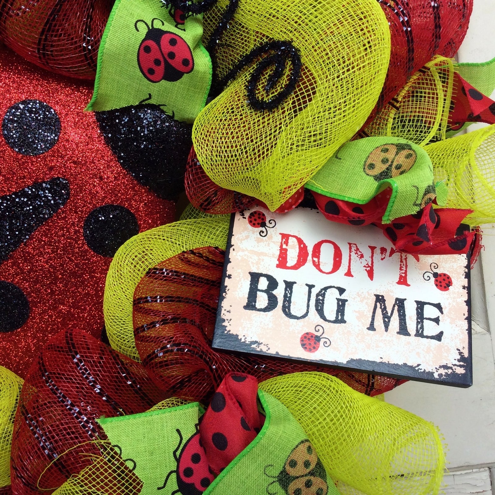AGD Spring Summer Decor – Don’t Bug Me Lady Bug Theme Wreath