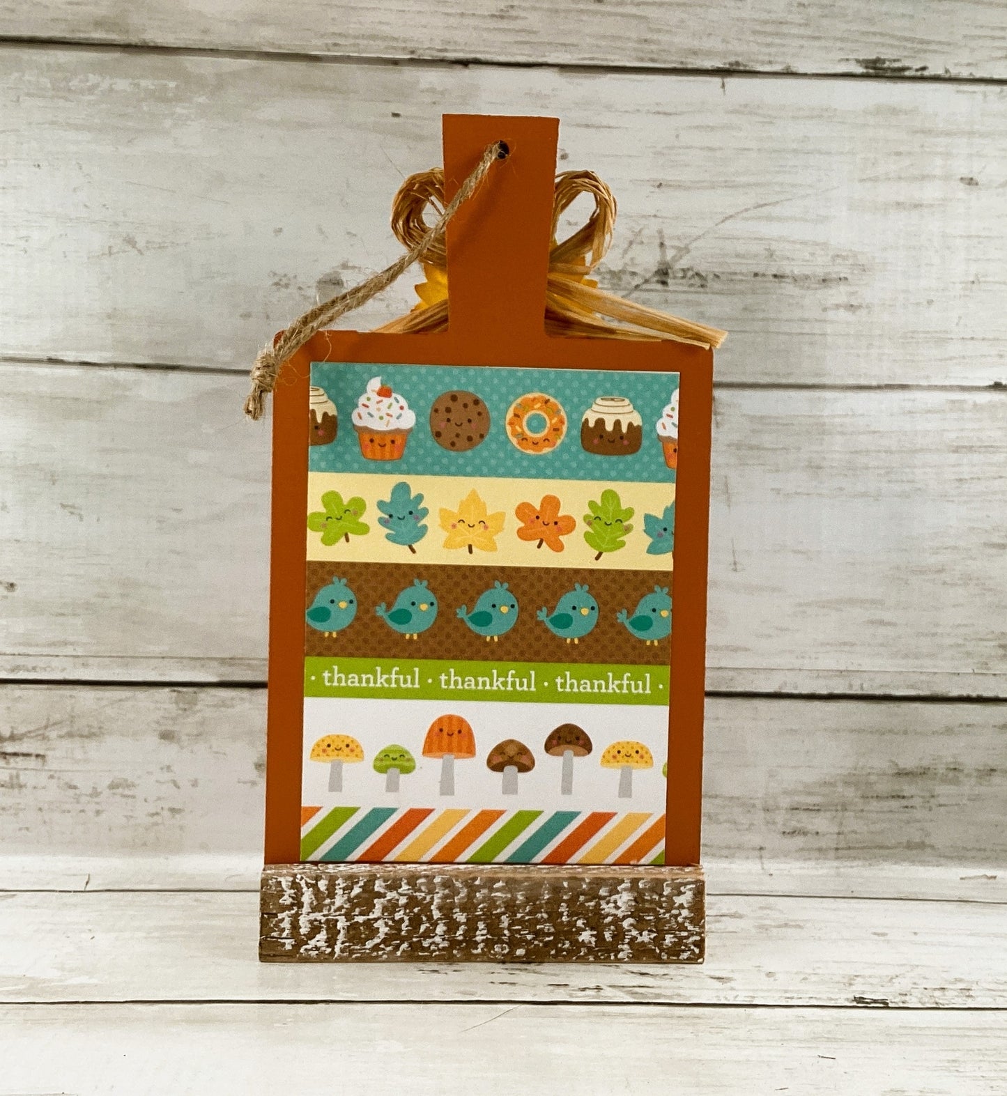 AGD Fall Decor - Eat Drink Give Thanks Small Cutting Board Rolling Pin 2pc