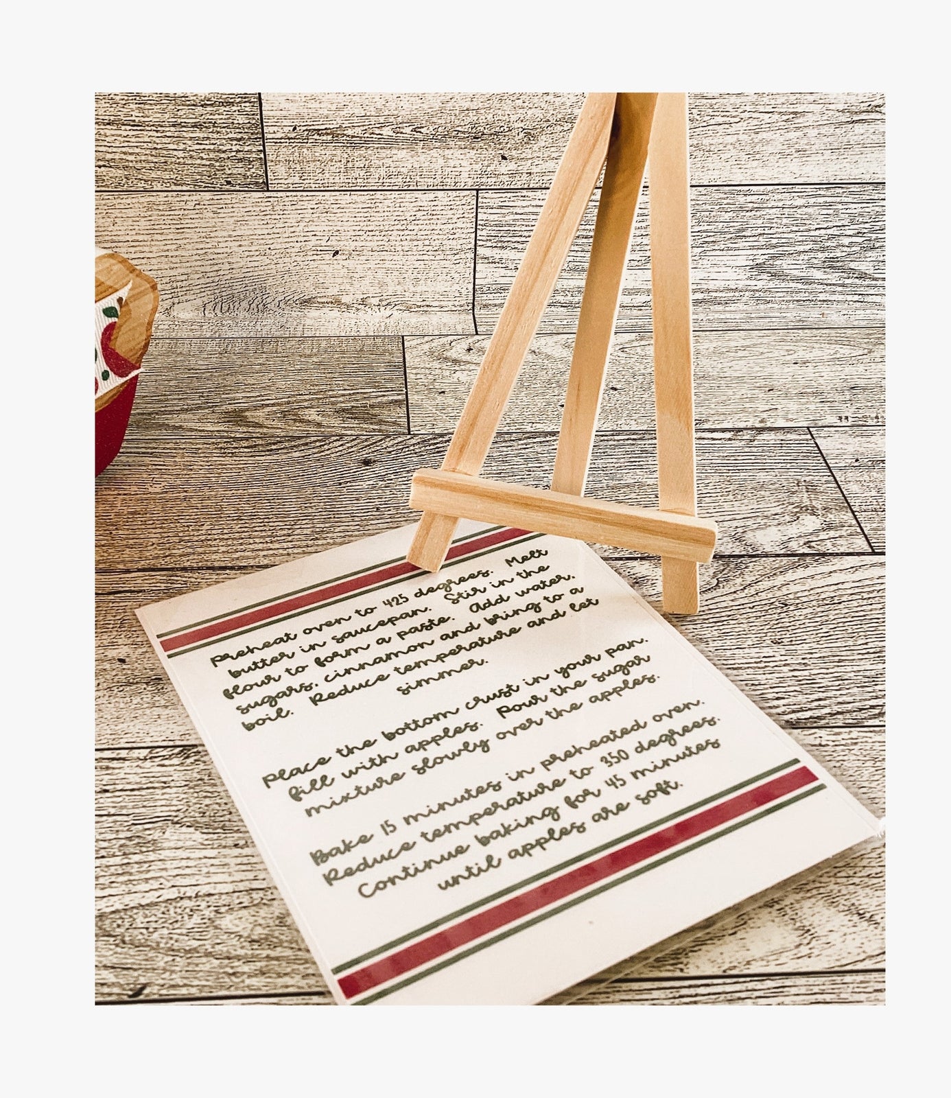 AGD  Fall Decor - Chunky Apple Pie Pie Recipe Sign Tier Tray 4pc Set