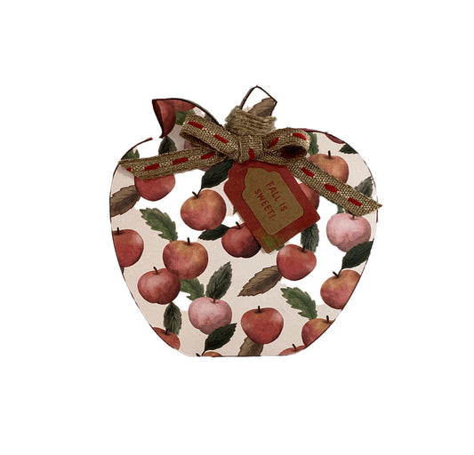 AGD Fall Decor - Sweet Orchard Chunky Wood Apple Sitter