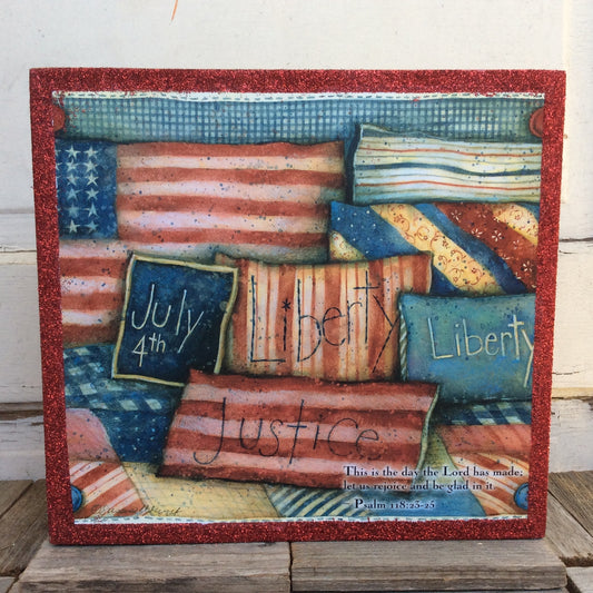 AGD Patriotic Decor - July 4th Rejoice & Be Glad Psalm 118