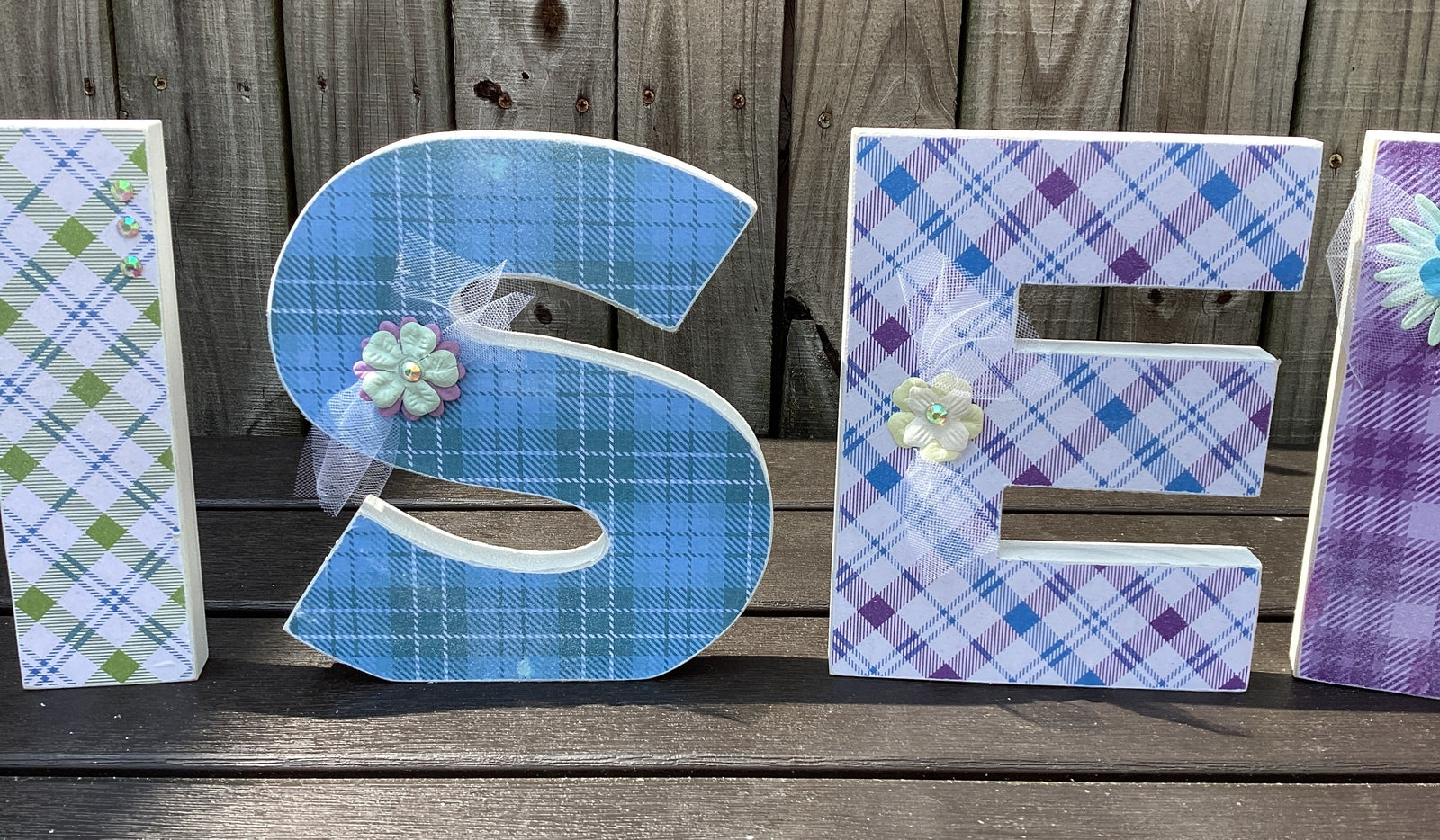 AGD Easter Decor - Chunky Wood RISEN Letter Word Tabletop Display