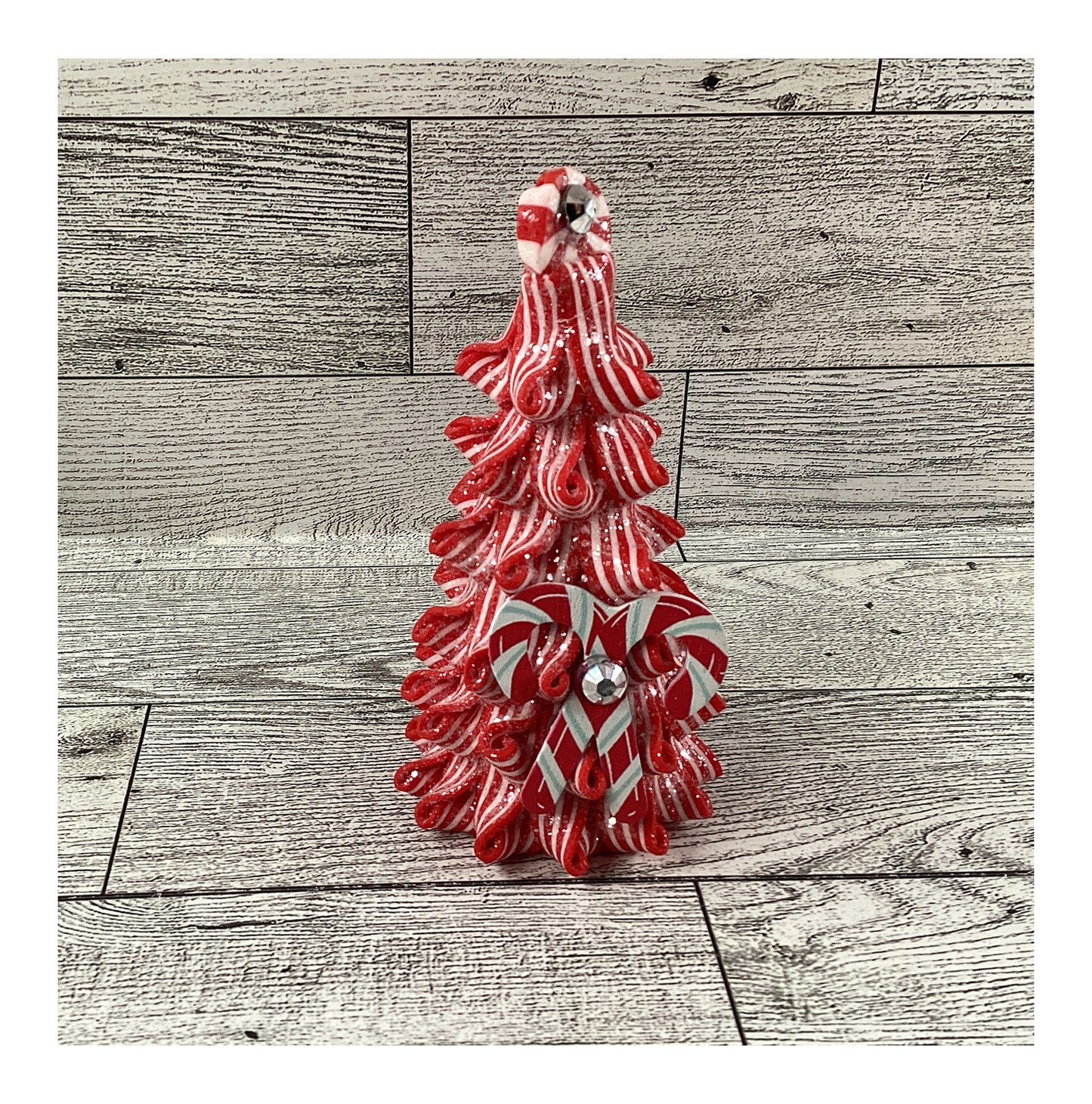 AGD Christmas Decor - Peppermint Candy Cane Tier Tray Display 3pc Set