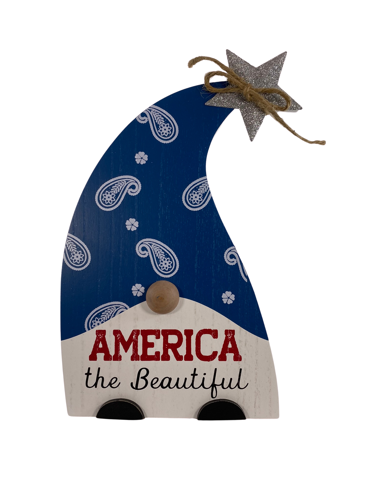 AGD Patriotic Decor - America Freedom Gnome Easel back Signs 2pc