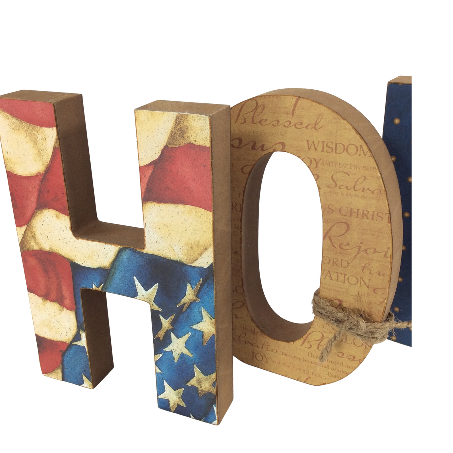 AGD Patriotic Decor - Chunky HOPE Letters Display
