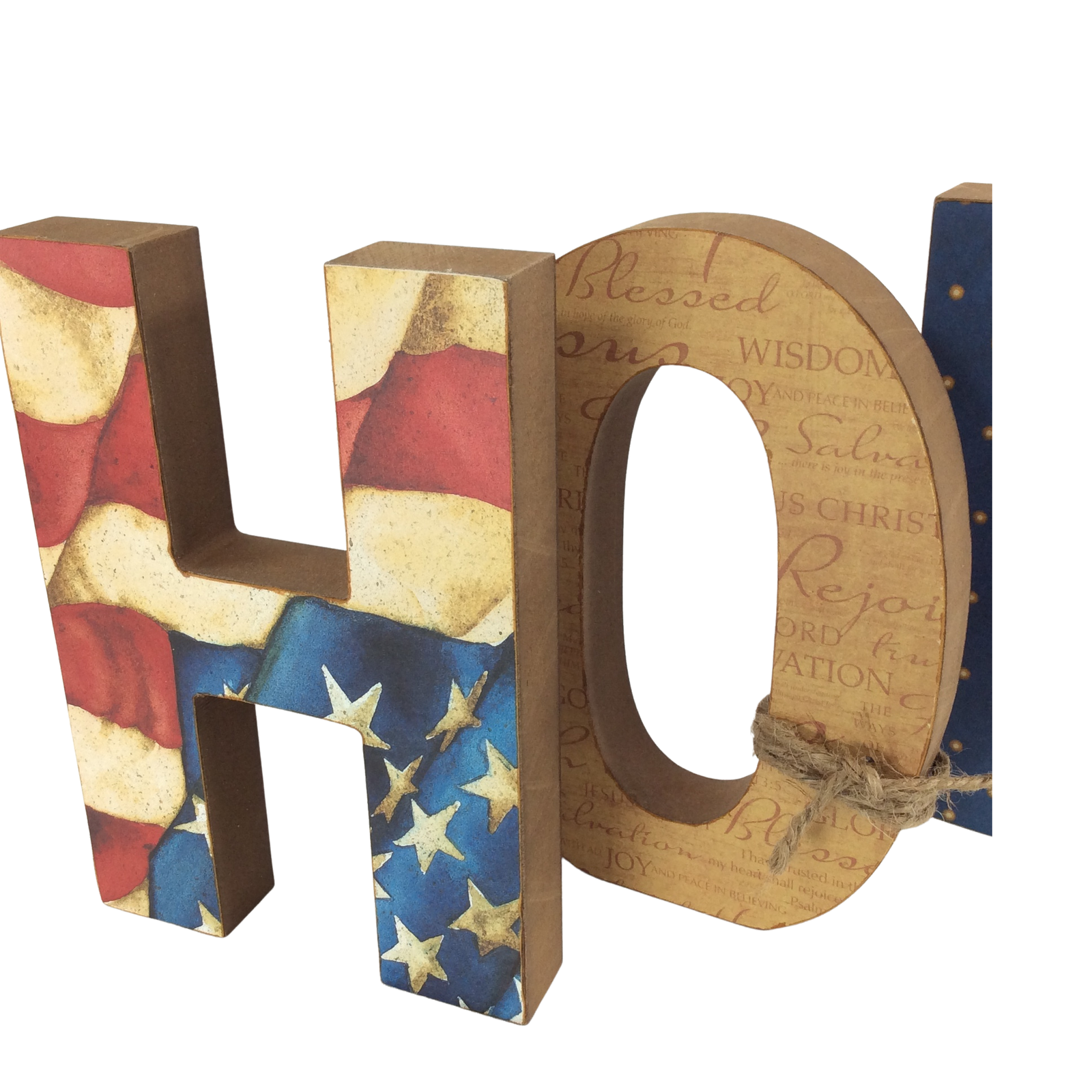 AGD Patriotic Decor - Chunky HOPE Letters Display