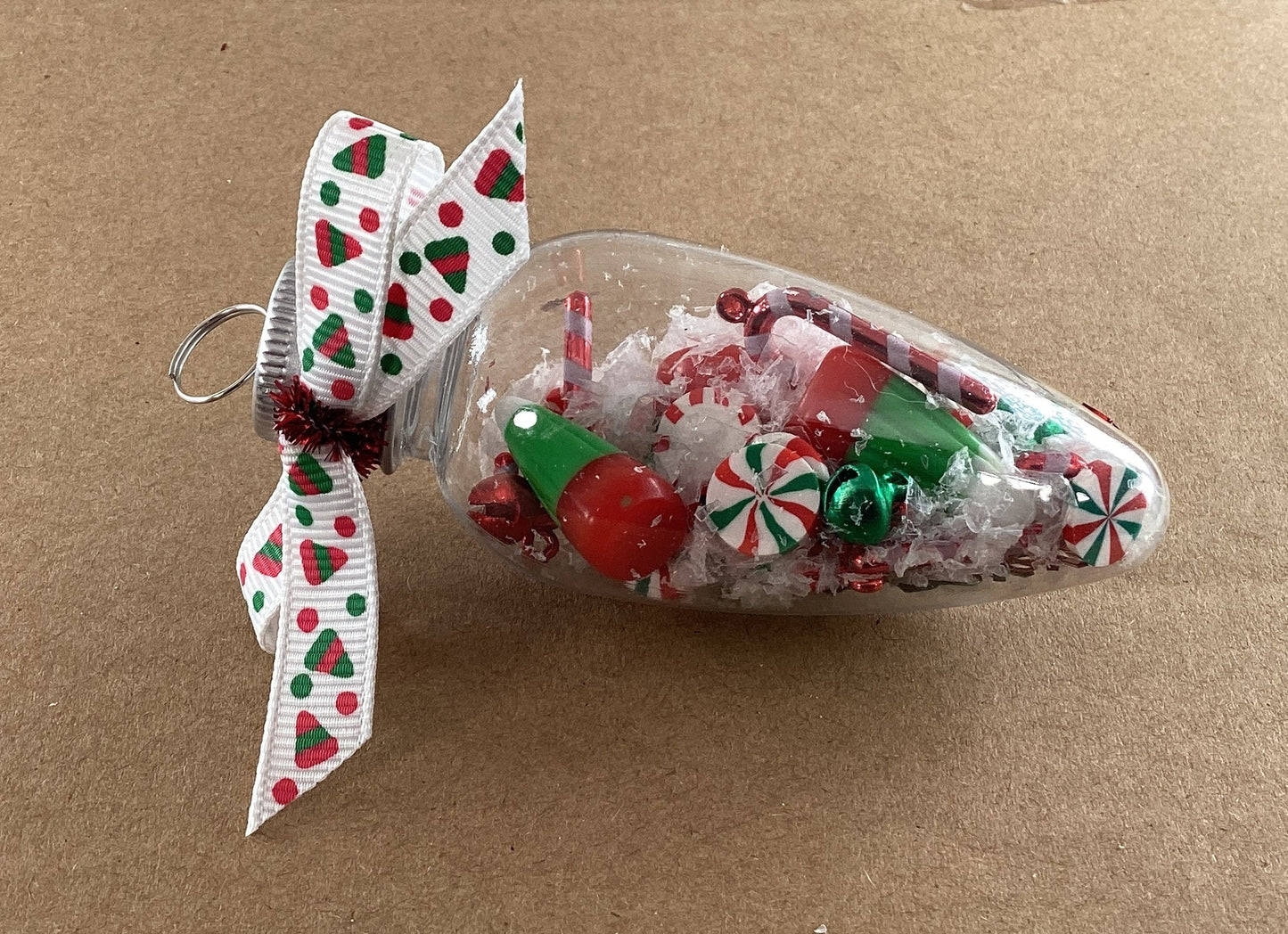 AGD Christmas Decor - Light Bulb Filled Candy Corn Cane Ornaments 10pc