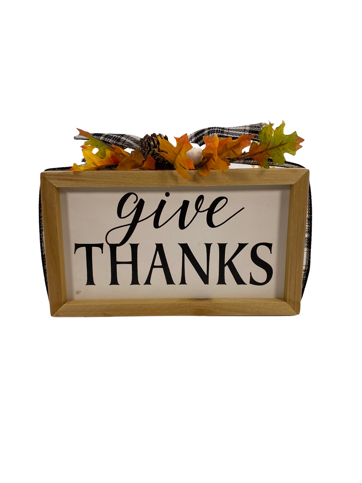 AGD Fall Decor - Fall Sweet Fall Give Thanks Reversible Inset Box Sign