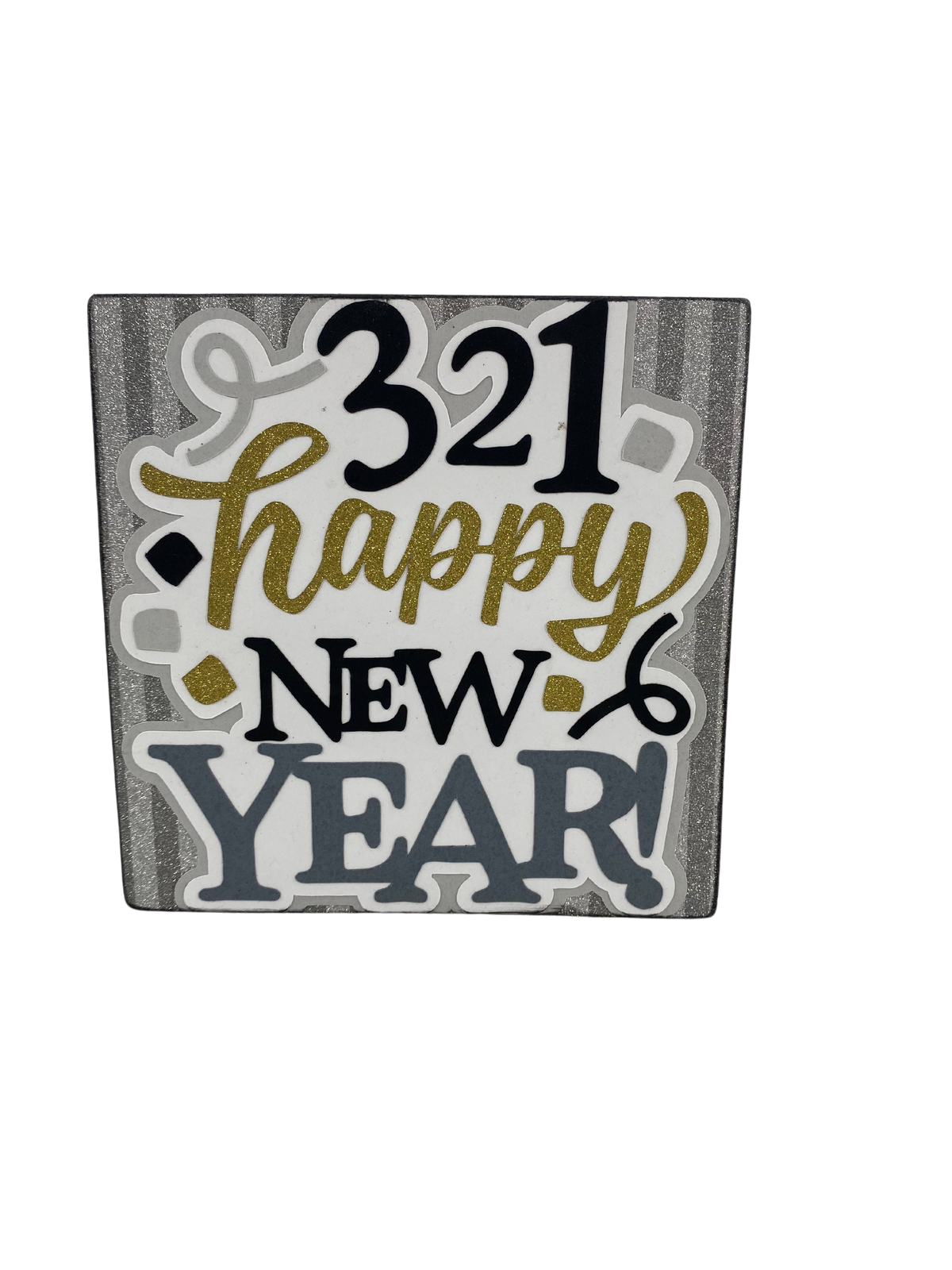 AGD New Years Decor - 3 2 1 Countdown Happy New Year Box Sign