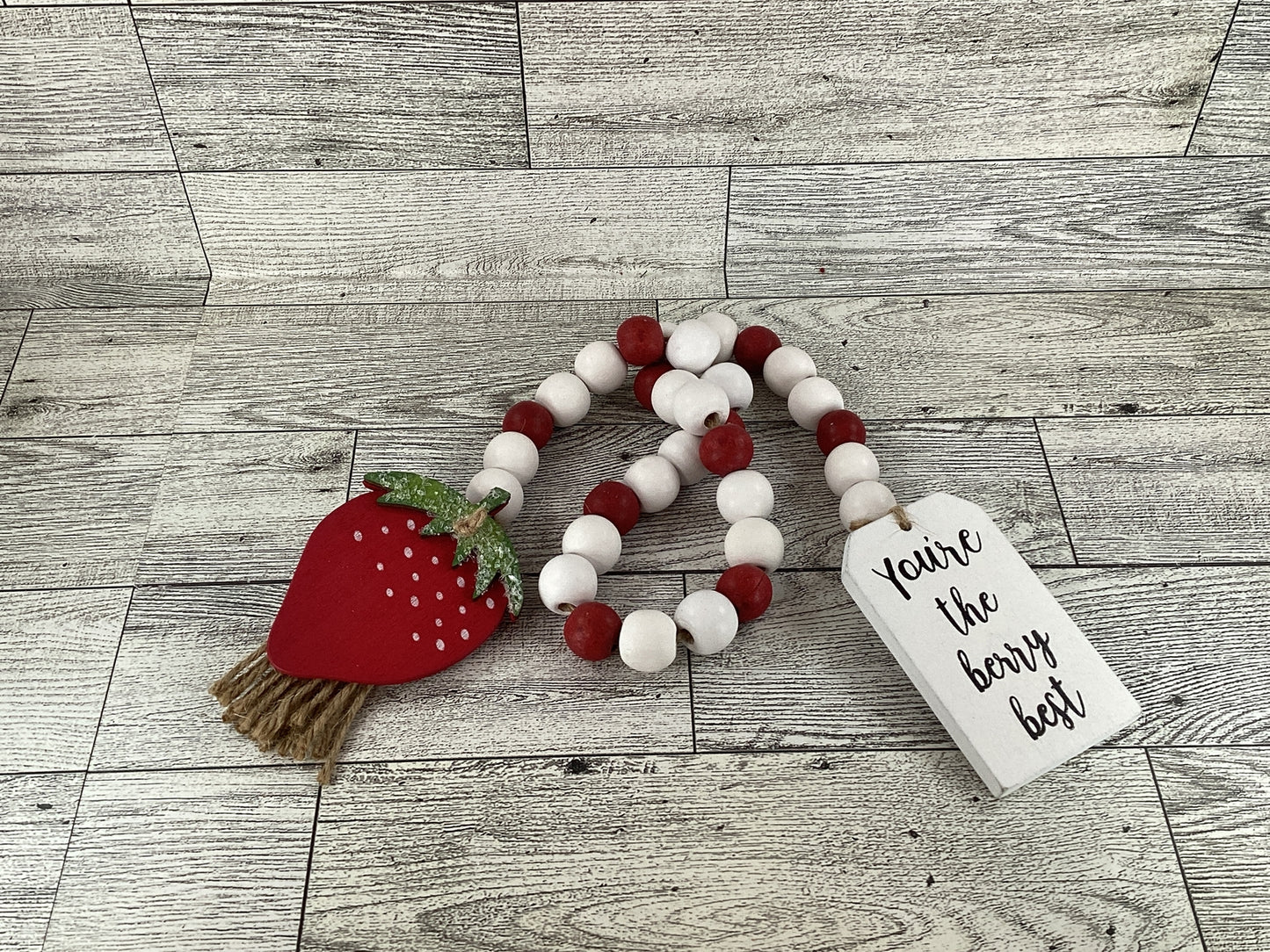 AGD Spring Decor - Summer Strawberry Theme Tier Tray Decor 4pc Set