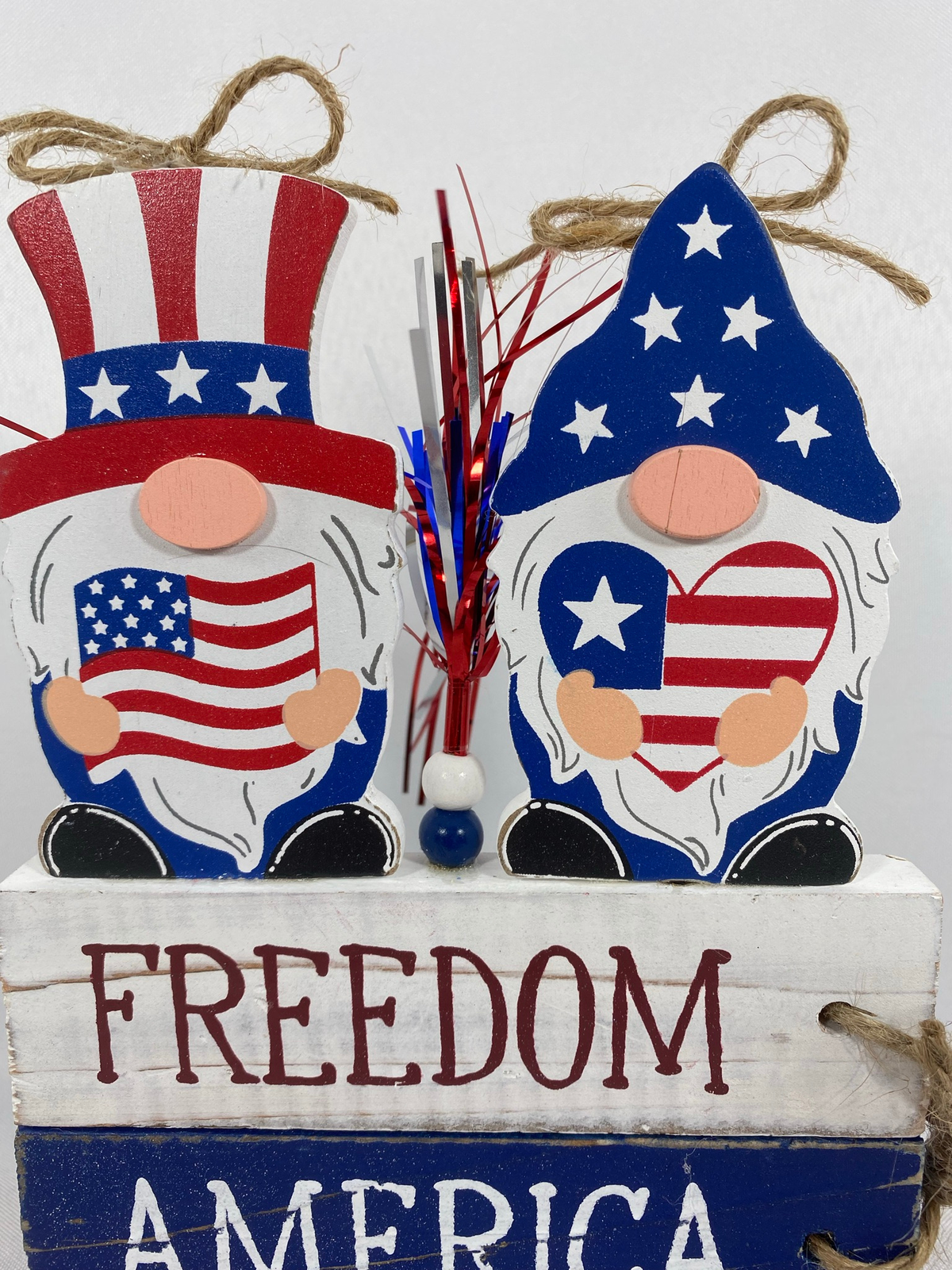 AGD Patriotic Decor - Freedom America Gnome Chunky Sign