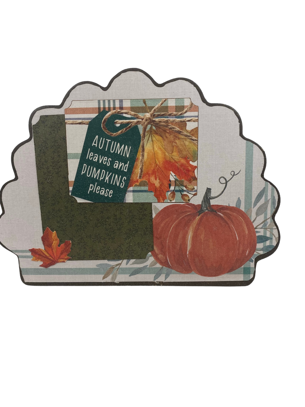 AGD Fall Decor -  Reversible Harvest Blessings Chunky Wood Turkey Sign