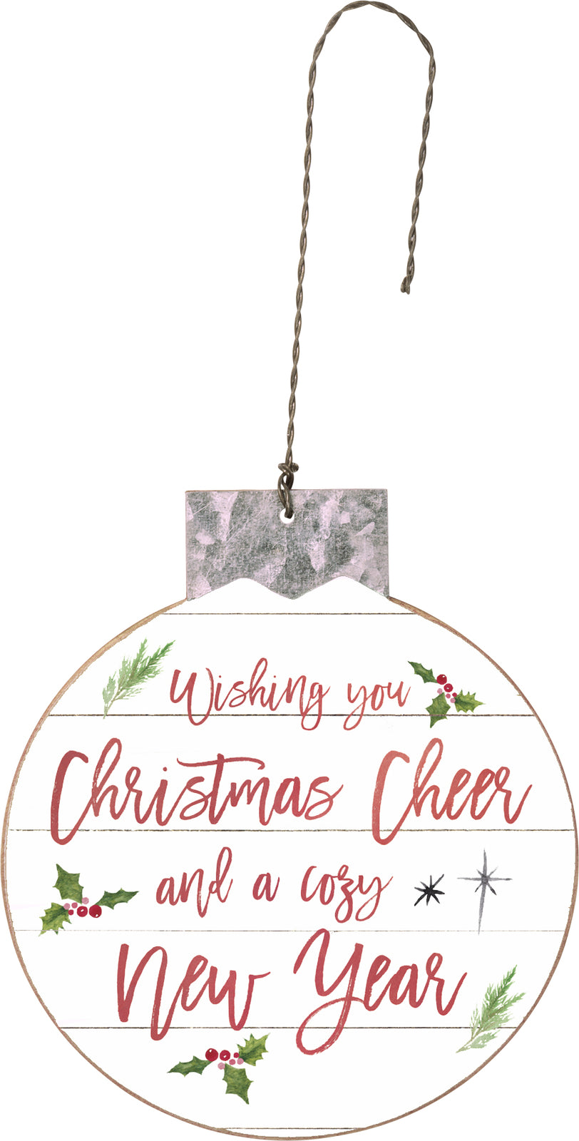 PBK Christmas Decor - Cheer and Cozy New Year Ornament