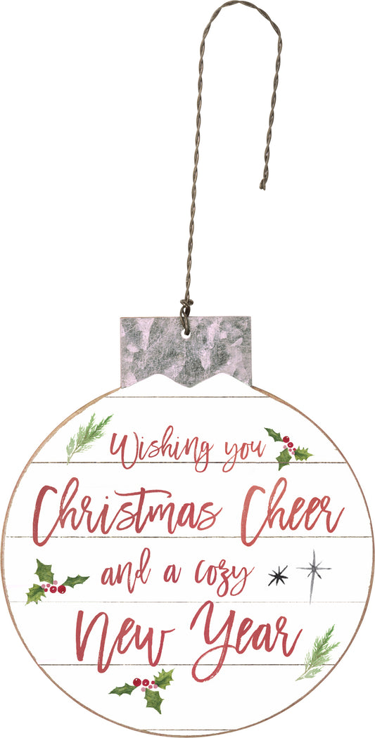PBK Christmas Decor - Cheer and Cozy New Year Ornament