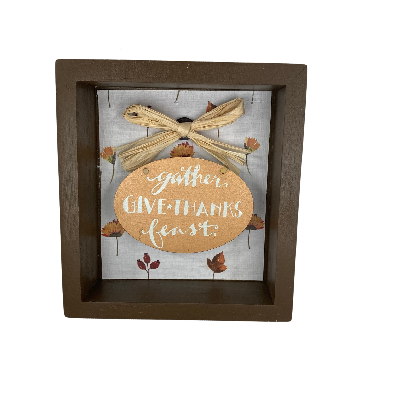 AGD Fall Decor - Autumn Breeze Give Thanks Sunflowers Reversible Box Sign
