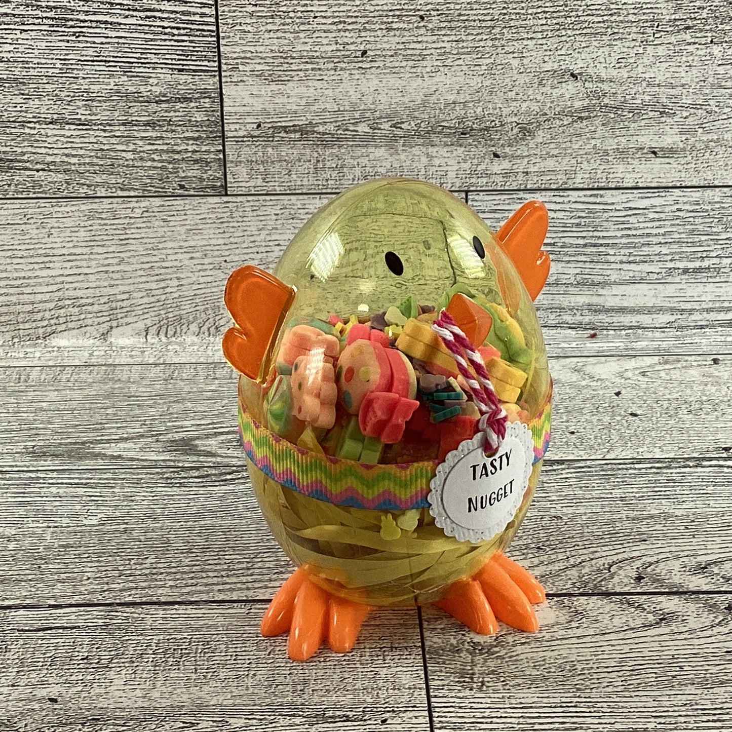 AGD Easter Decor - Plastic Carrot Egg Chick Filled Shaker Sitter 3pc Set