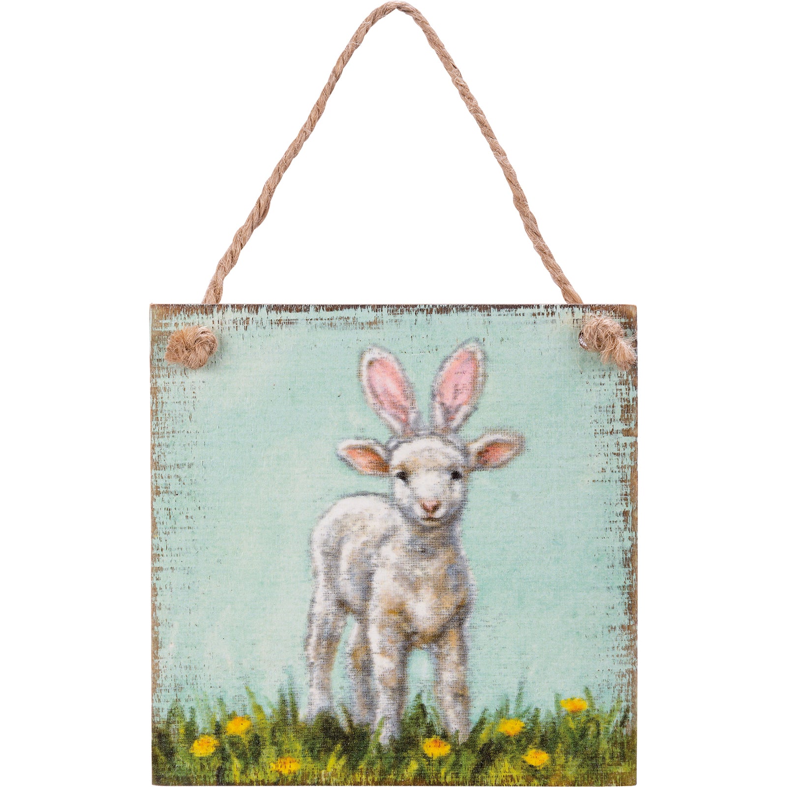 PBK Easter Decor - Bunny Ear Animals Ornaments Signs 4pc Set