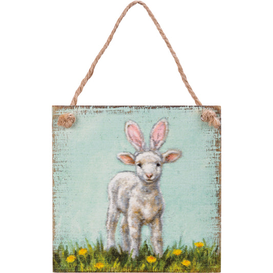 PBK Easter Decor - Bunny Ear Animals Ornaments Signs 4pc Set