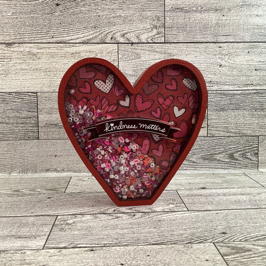 AGD  Valentines Decor - Heart Shaped XOXO Chunky Wood Shaker