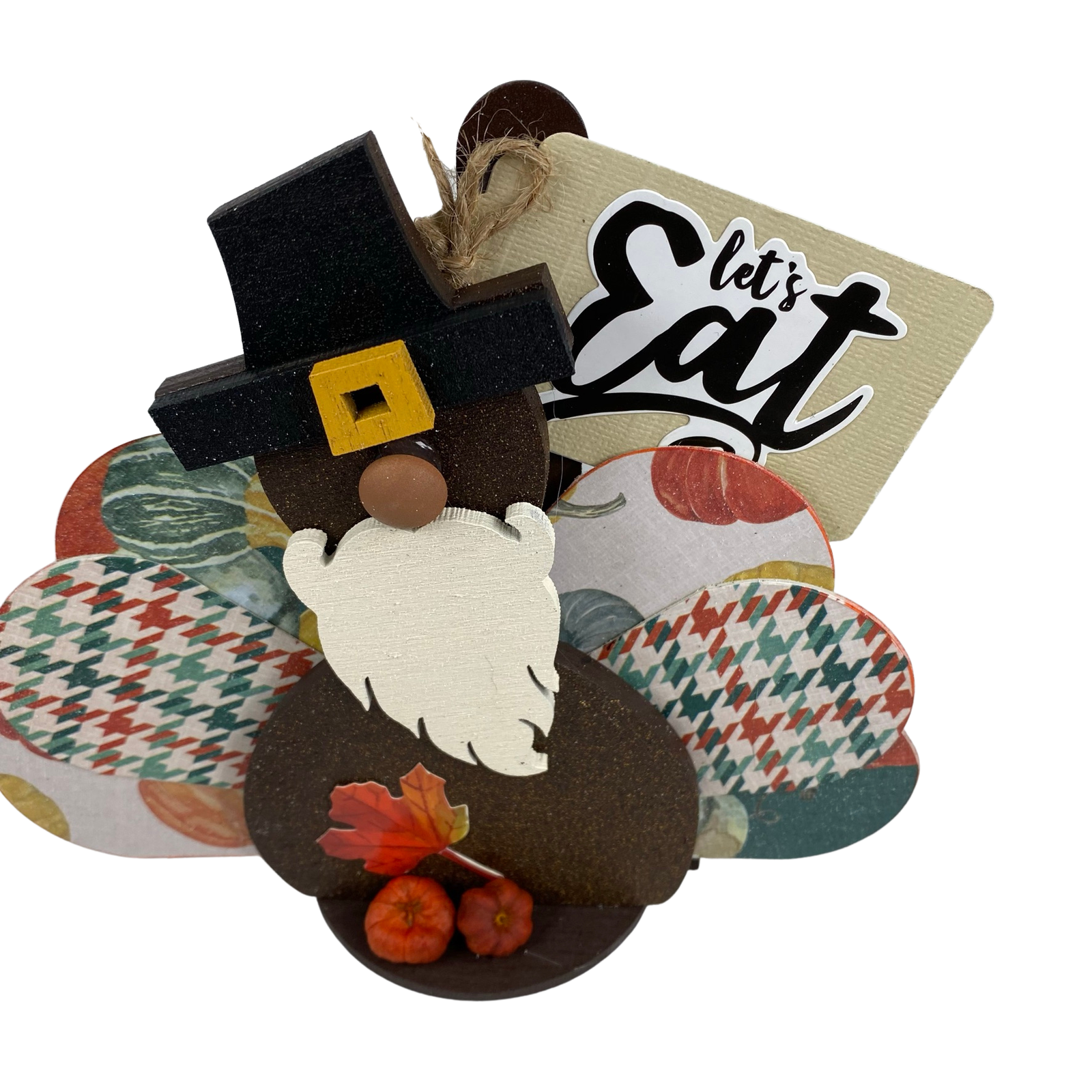 AGD Fall Decor - Fall Decor - Let's Eat Turkey Gnome Sitter