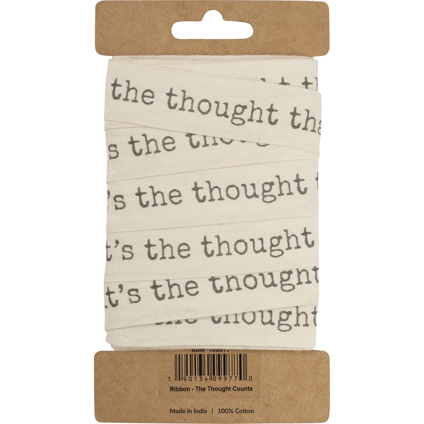 PBK Holiday Supply - Its the Thought That Counts Cotton Ribbon 10yd