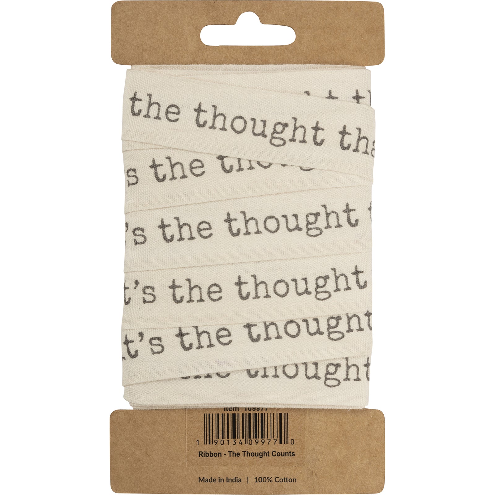 PBK Holiday Supply - Its the Thought That Counts Cotton Ribbon 10yd