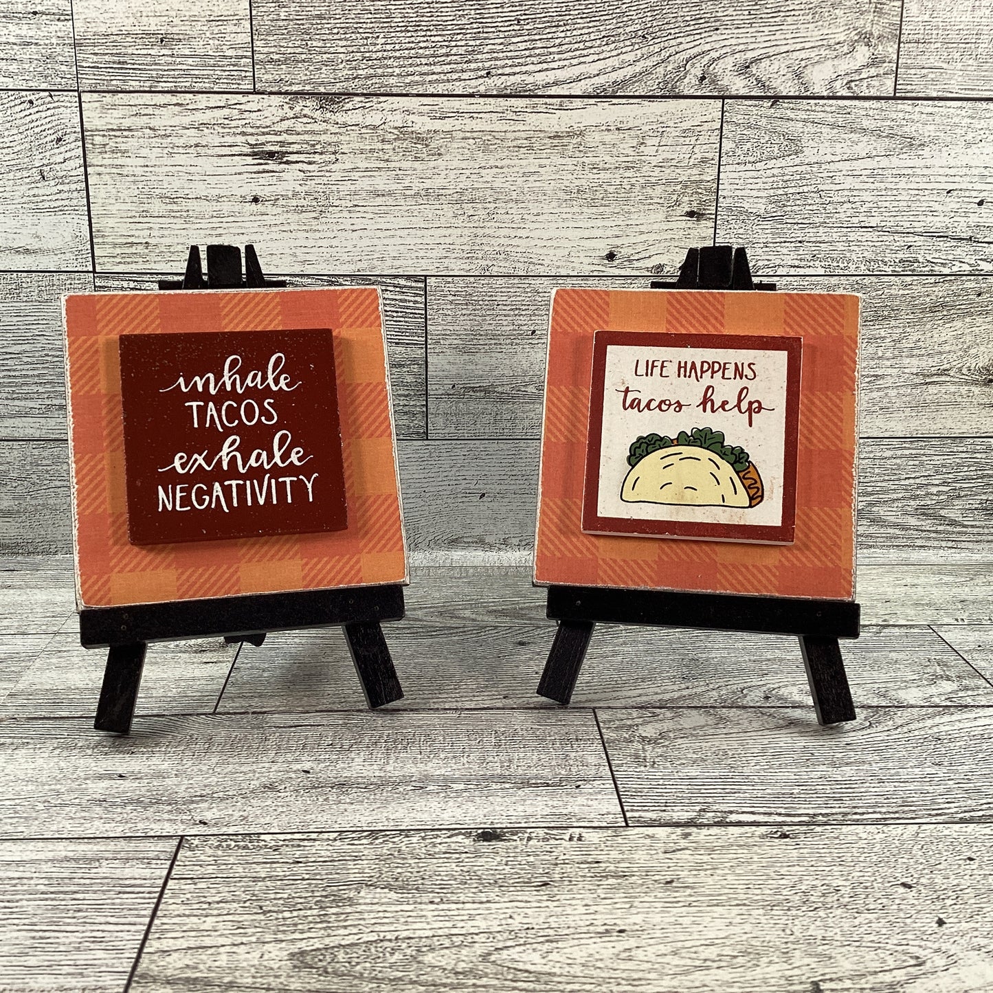 AGD Cinco De Mayo Decor - Taco Easel Chunky Gnome Tier Tray 3pc