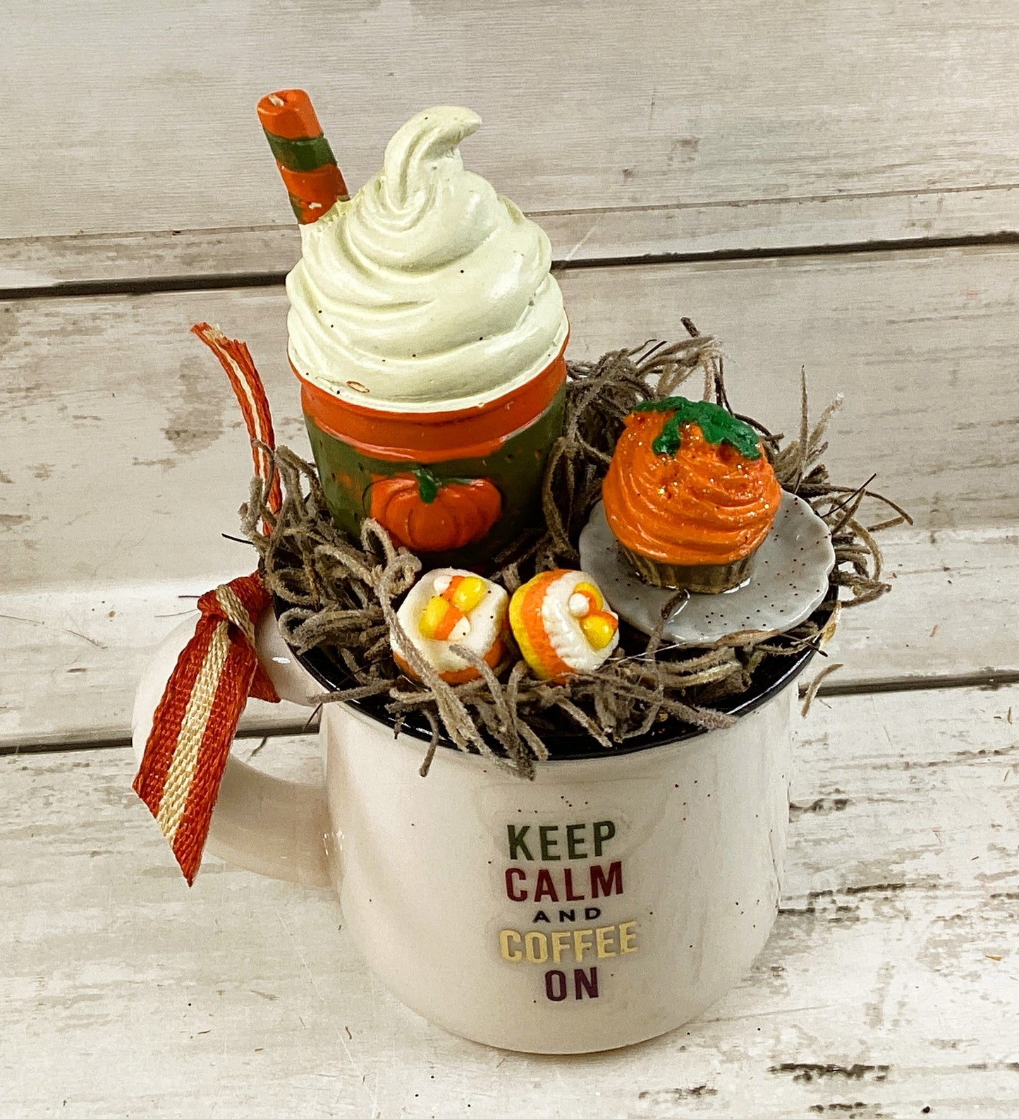 AGD Fall Decor - Fairy Garden Pumpkin Spice Latte Espresso Mug