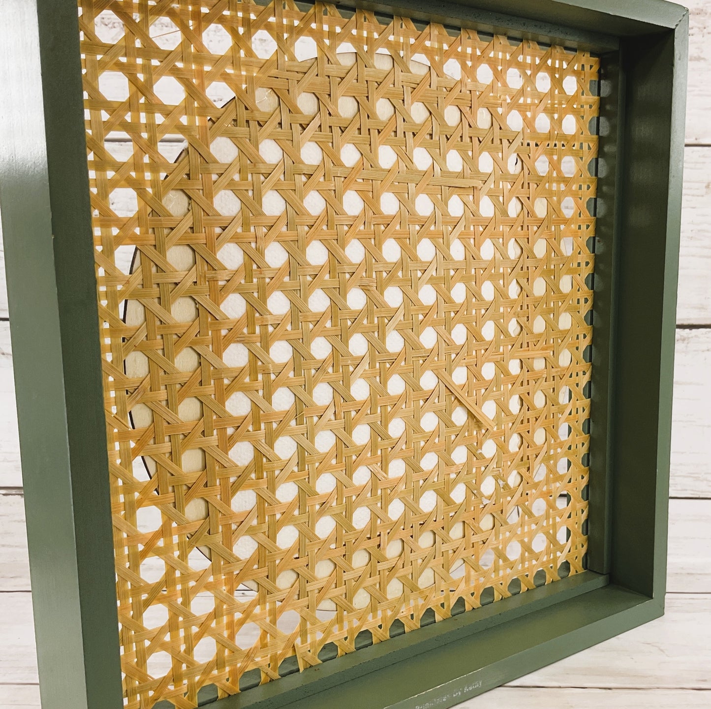 AGD Home Decor - Inspirational Name of Jesus Wood Rattan Sitter Sign