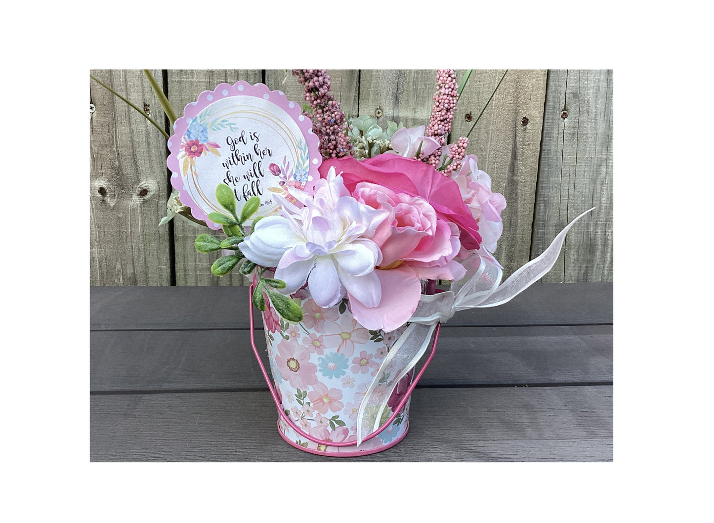 AGD Spring Decor - Mother's Day Psalm 46:5 Floral Display