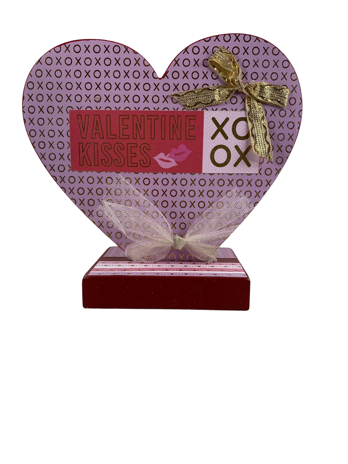 AGD Valentines Decor - My Favorite Double-sided Heart Table Sitter 10inch