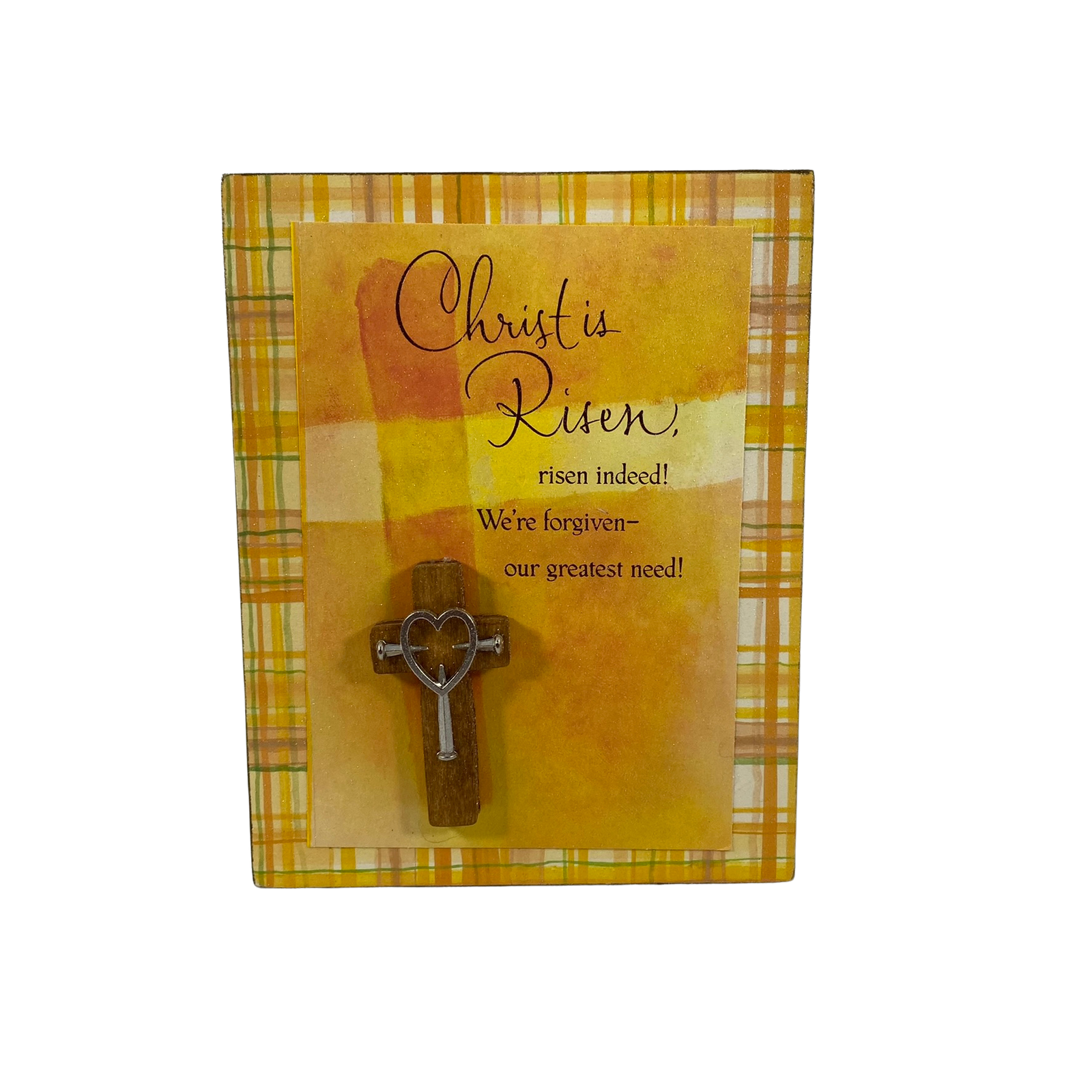 AGD Easter Decor - Christ is Risen Indeed Block Sign