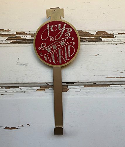 AGD Christmas Decor - Red Joy to the World Wreath Door Hanger