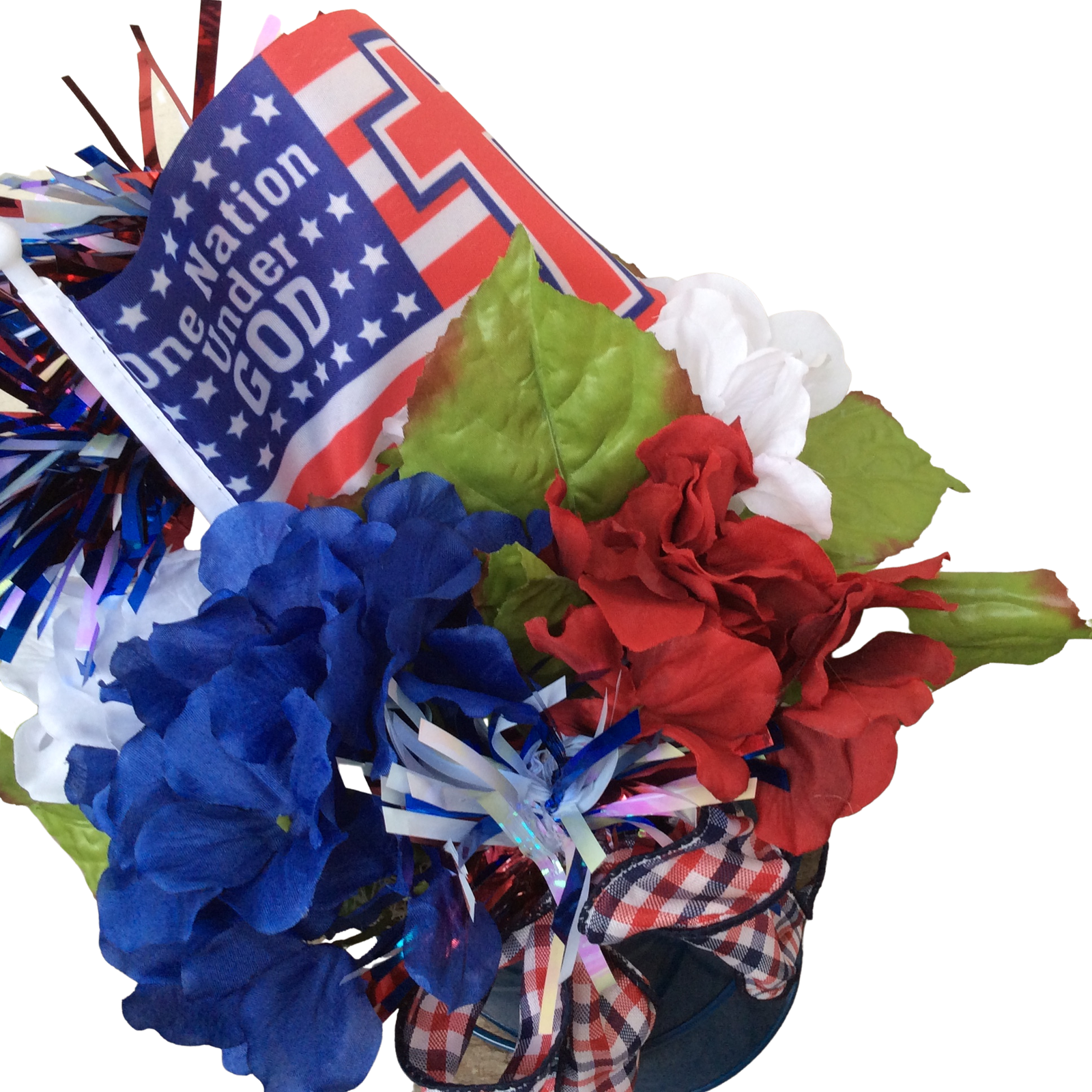 AGD Patriotic Decor - One Nation Under God Floral Centerpiece