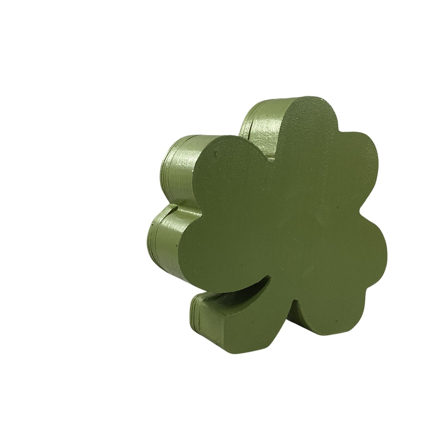 AGD St Patrick Decor - Shamrock Chunky Wood Shaker Sitter