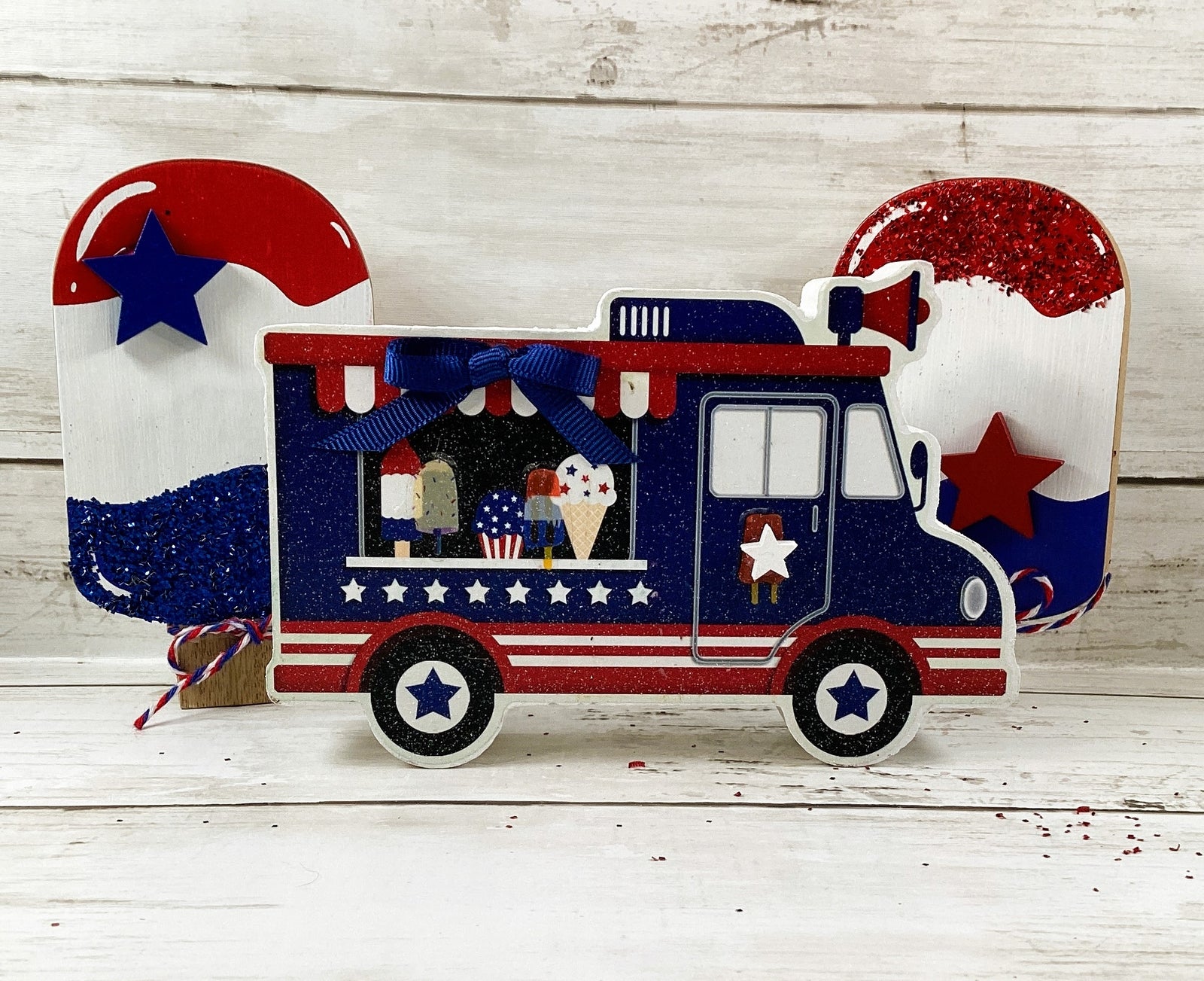 AGD Patriotic Decor - Popsicle Ice Cream Truck Sweet Freedom 4pc
