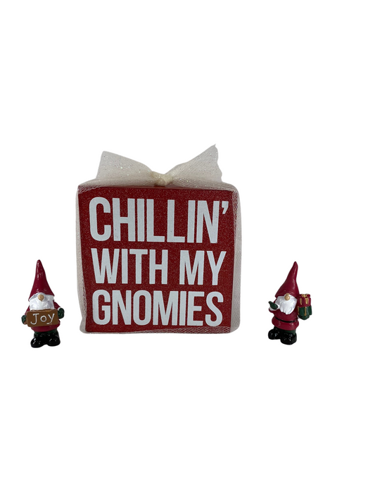 AGD Christmas Decor - Chillin' With My Gnome Elf Elves 3pc