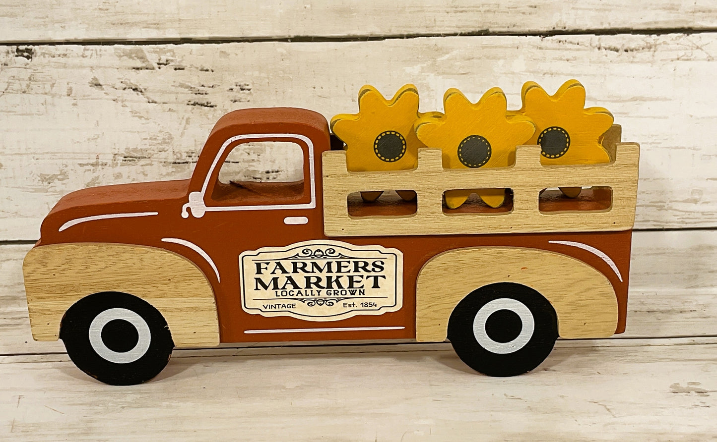 AGD Fall Decor - Farmers Market Stand Harvest Chunky Wood Truck