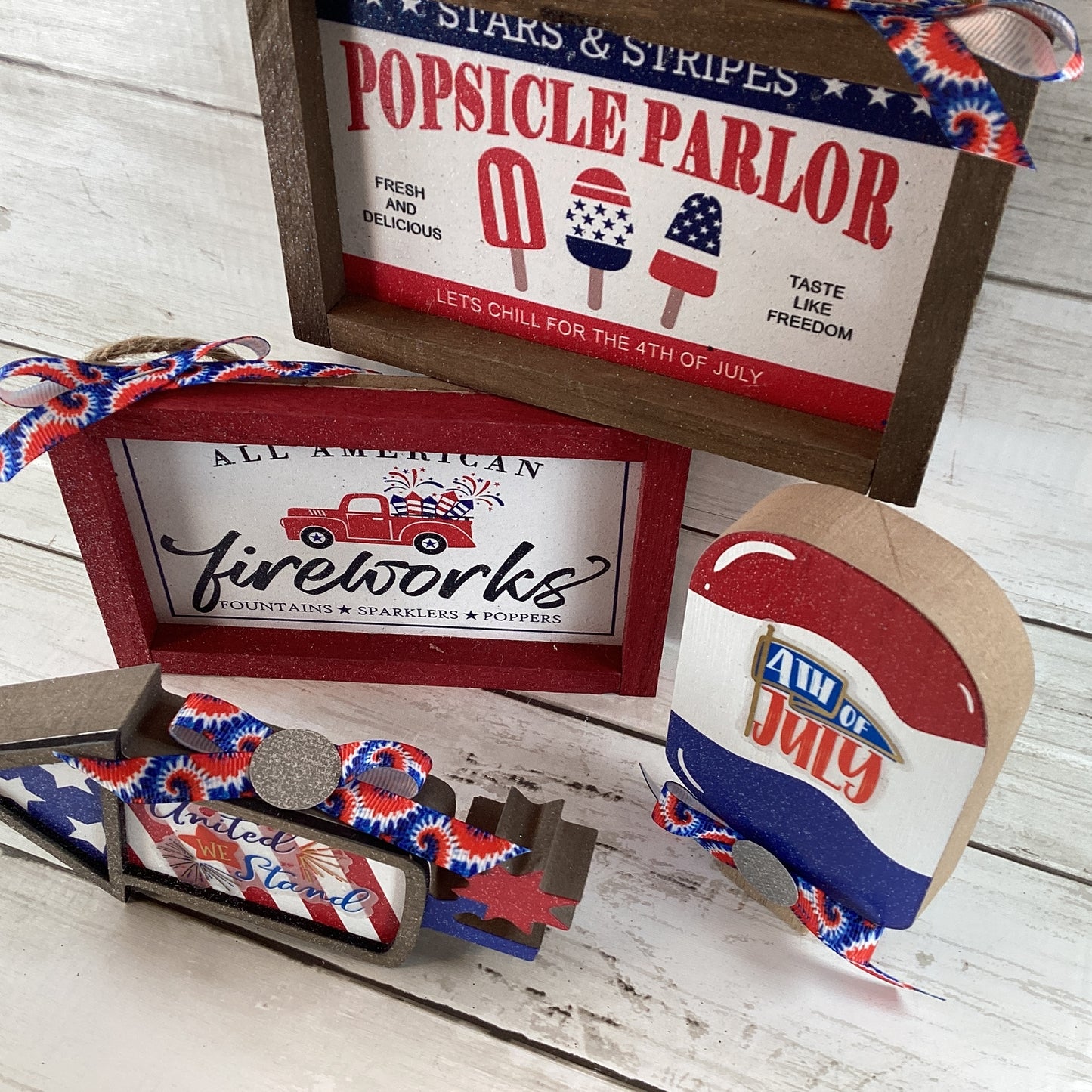 AGD Patriotic Decor - July 4th Firecracker Popsicle  Cookie Tier tray