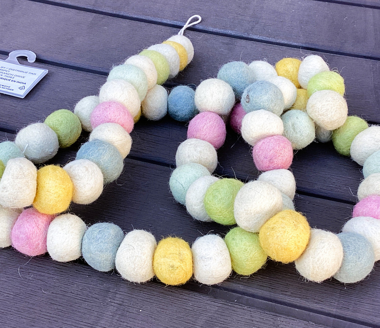 Michaels Ashland Spring Decor - Prim Pastel Felt Fabric Garland 6ft