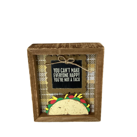 AGD AGD Cinco De Mayo Decor - Not Happy You're Not Taco Inset Sign