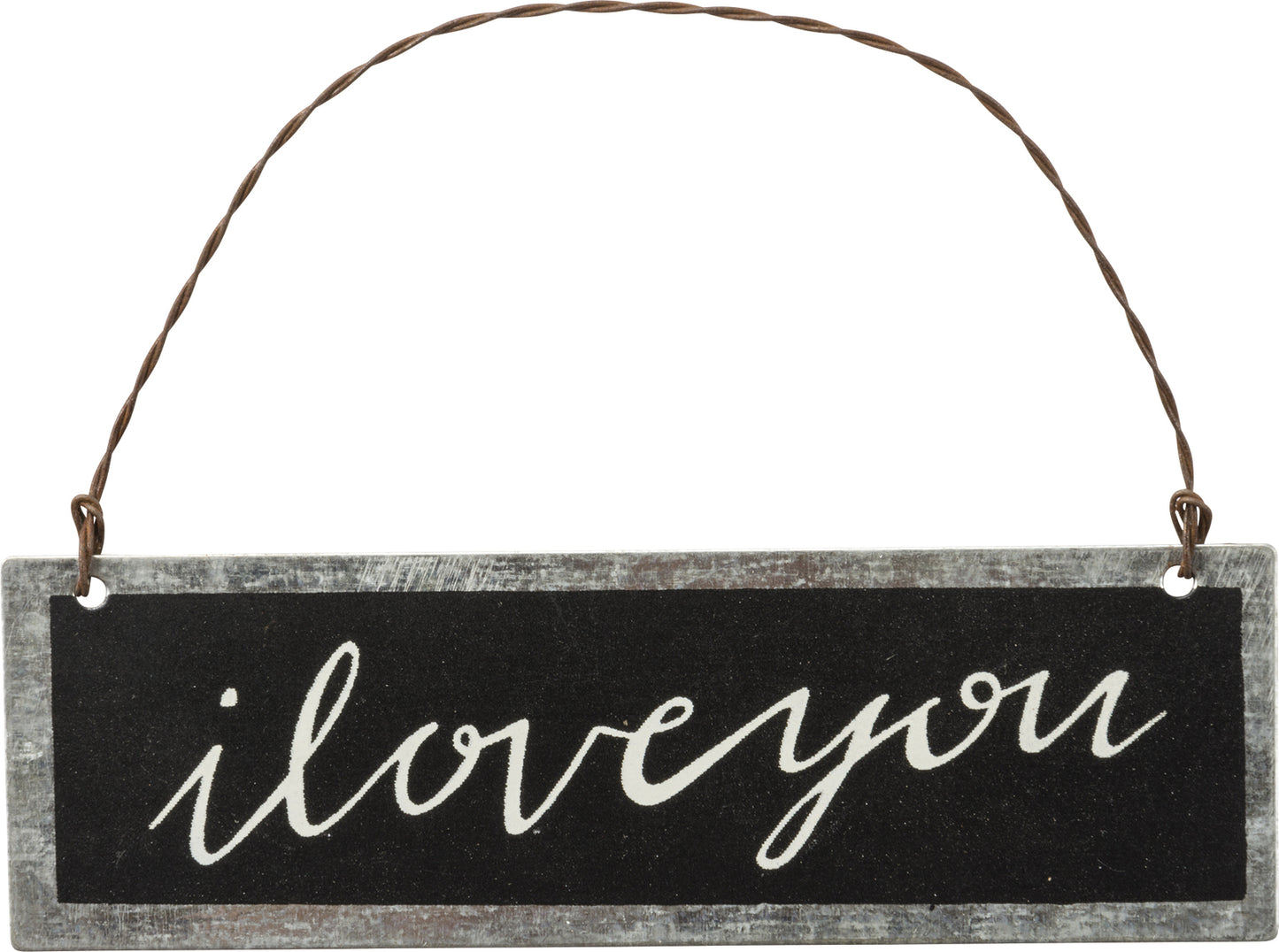 PBK Valentines Decor - I Love You Black Ornament Sign