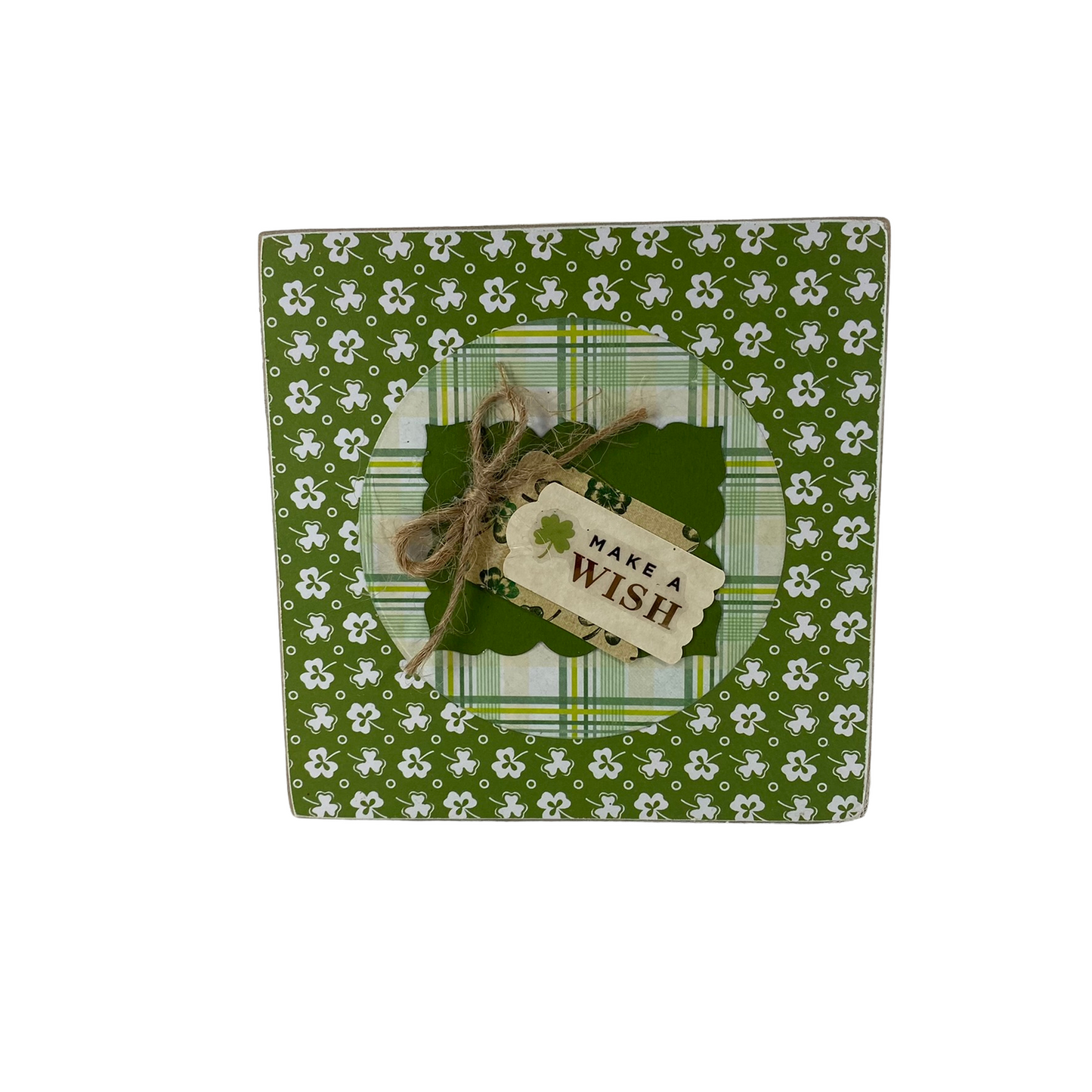 AGD St Patricks Decor - James 1:17 Make A Wish Box Sign