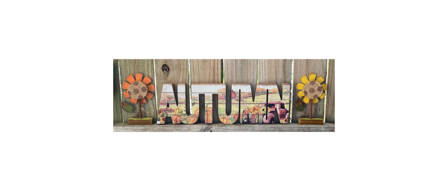 AGD Fall Decor - Chunky Autumn and Sunflowers Bundle 3pc Set