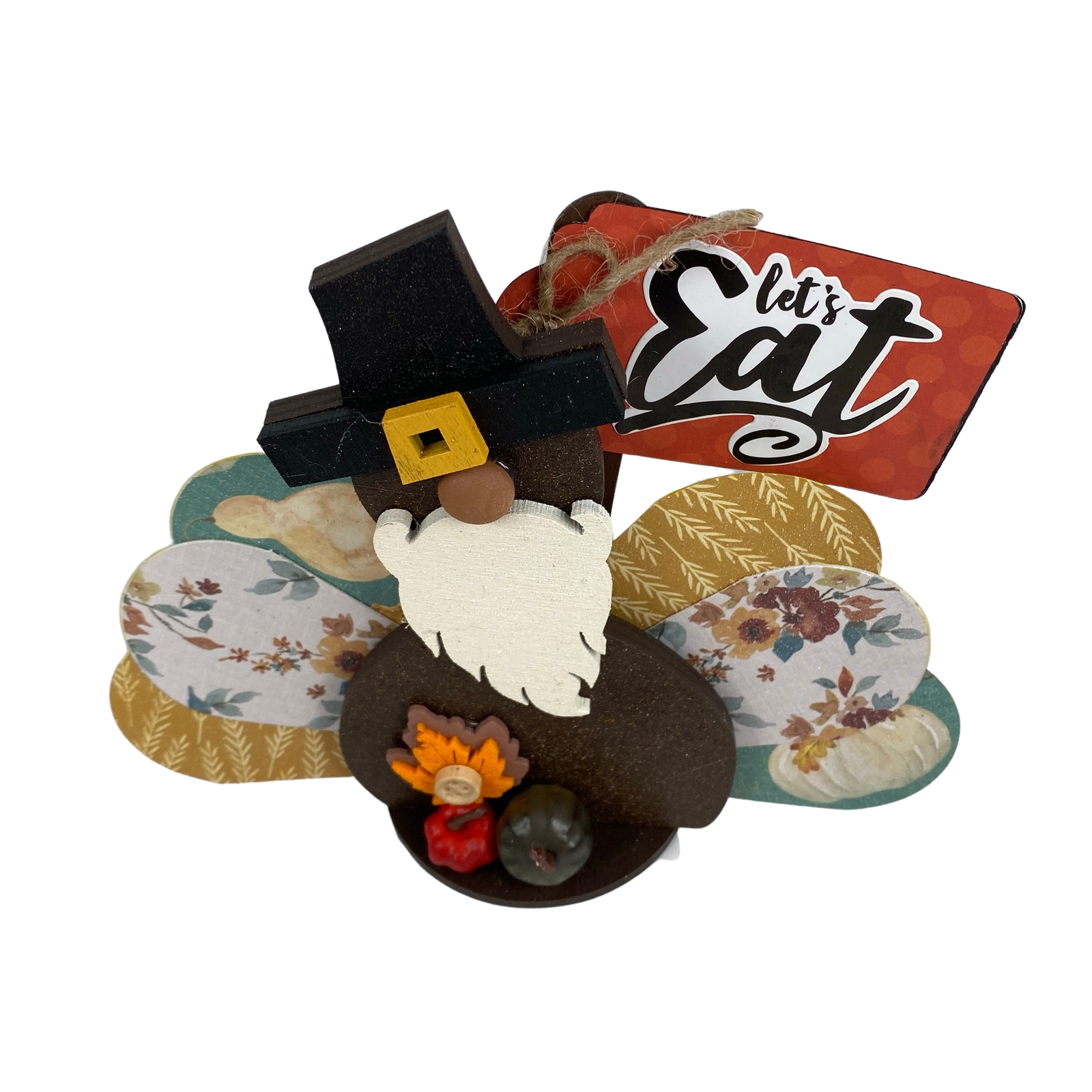 AGD Fall Decor - Fall Decor - Let's Eat Turkey Gnome Sitter
