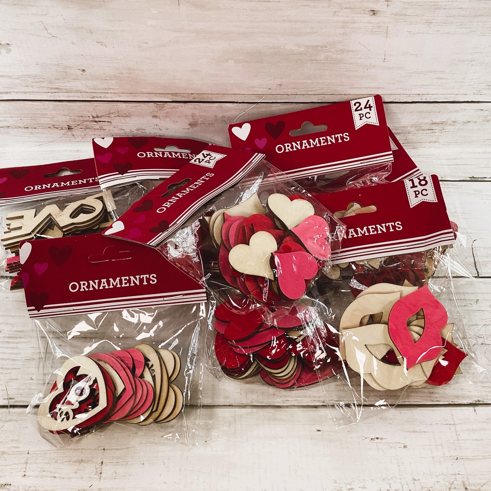 DT Valentines Craft Supplies - Heart Love Lips Roses Wood Die Cuts