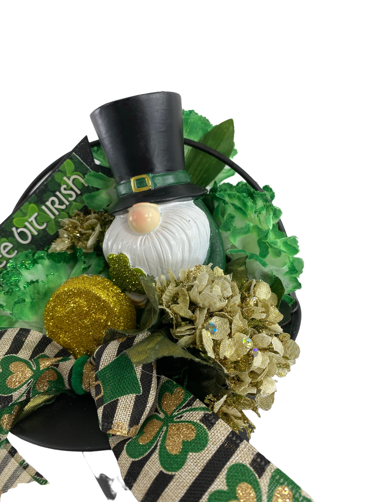 AGD Saint Patrick's Decor  – Wee Bit Irish Gnome Top-hat Centerpiece