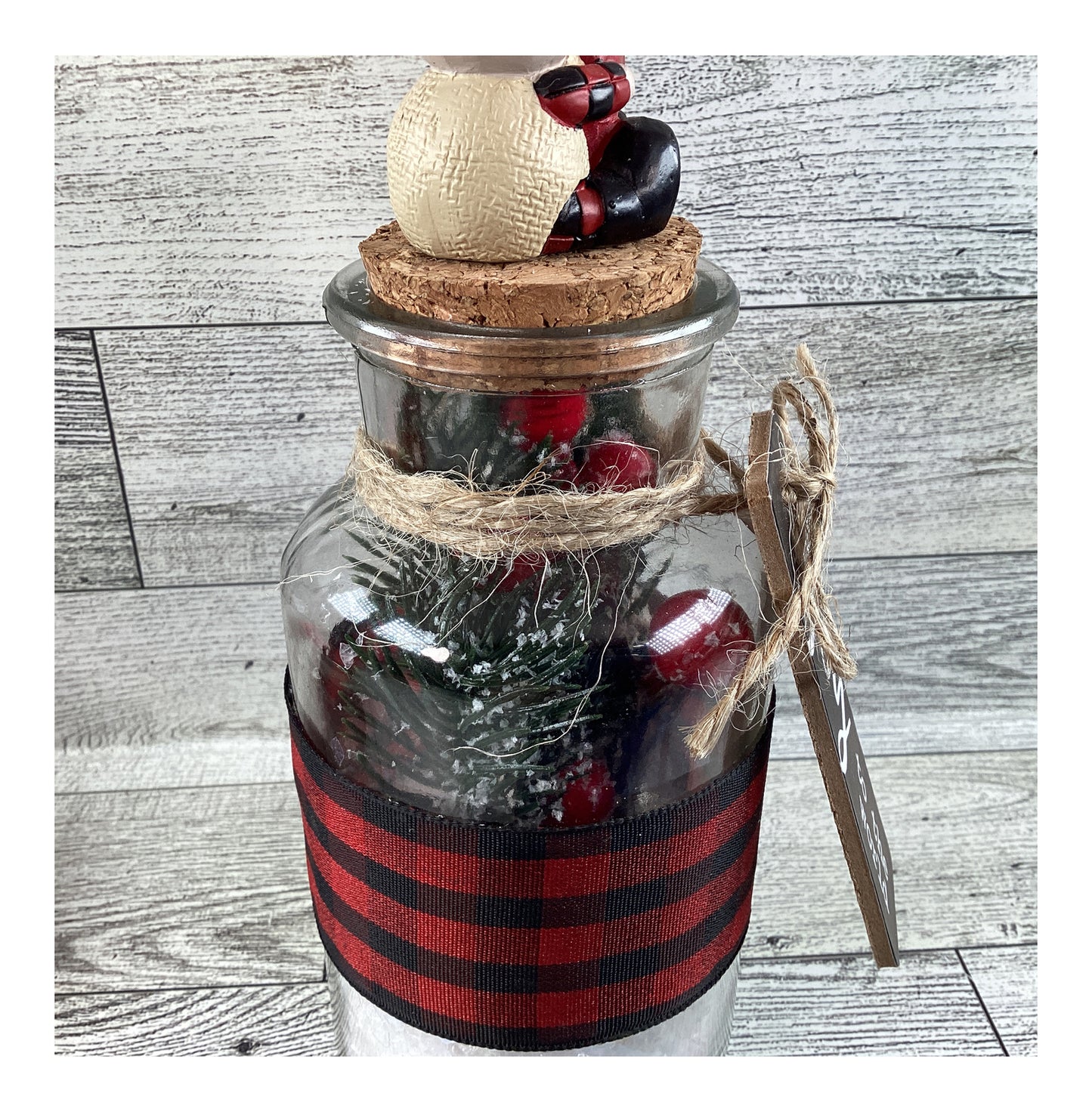 AGD Christmas Decor - Shaker Jar Stacking Books Merry Bright Tier Tray 2pc Set