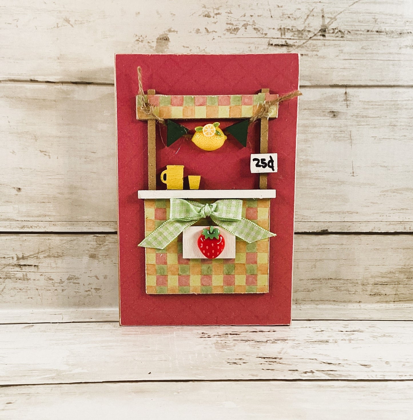 Summer Decor - Chunky Pink Lemonade Booth Stand Tier Tray 4pc Set